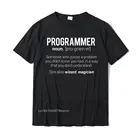 Забавный программатор, дизайнерская футболка с надписью программатор, дизайнерские футболки, модные хлопковые мужские топы, рубашки для всей семьи