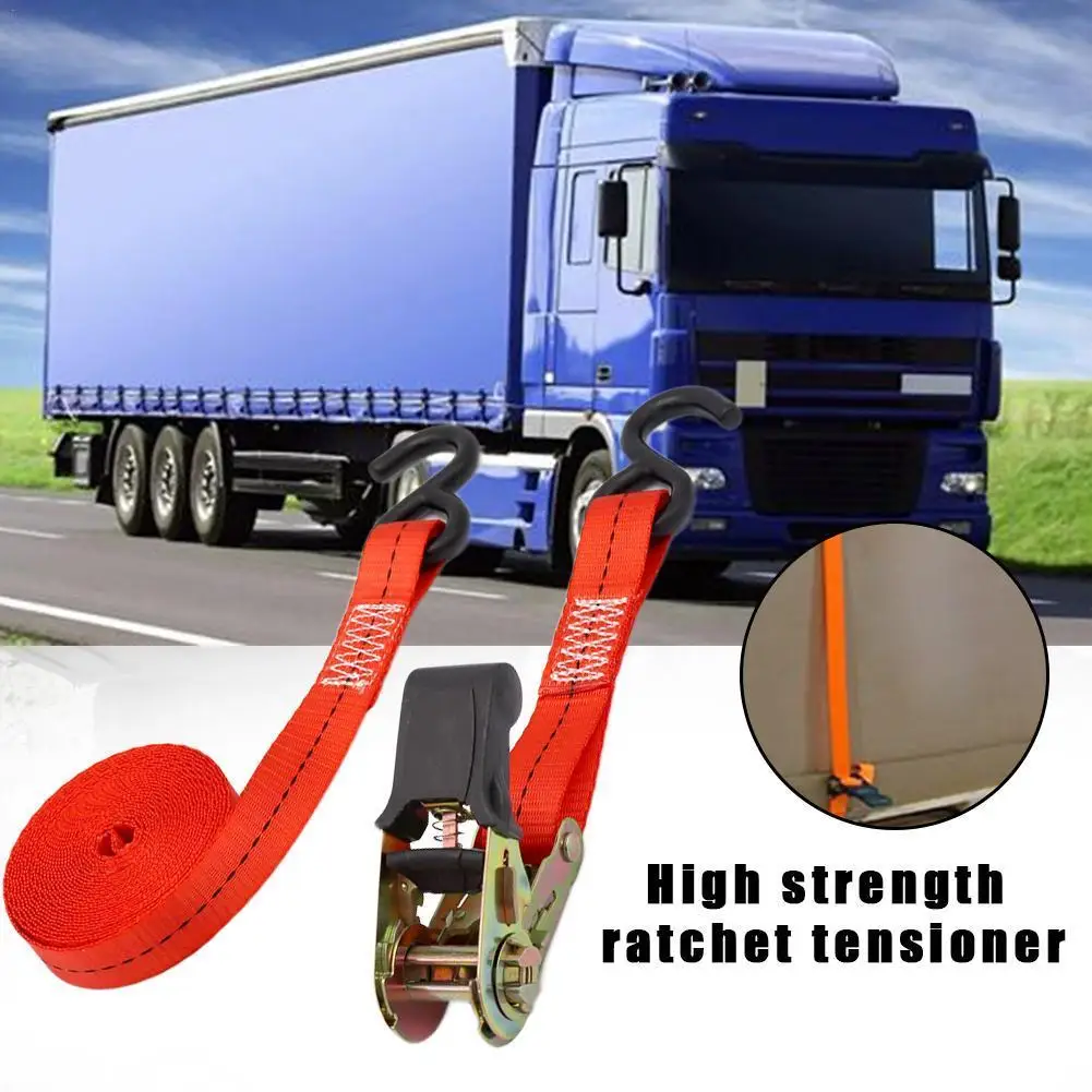 

4m/5m Ratchet Tie Down Cargo Straps Moving Hauling Alloy Car Car Motorcycle Accessories with Auto Styling buckle Truck Camp S9Q6