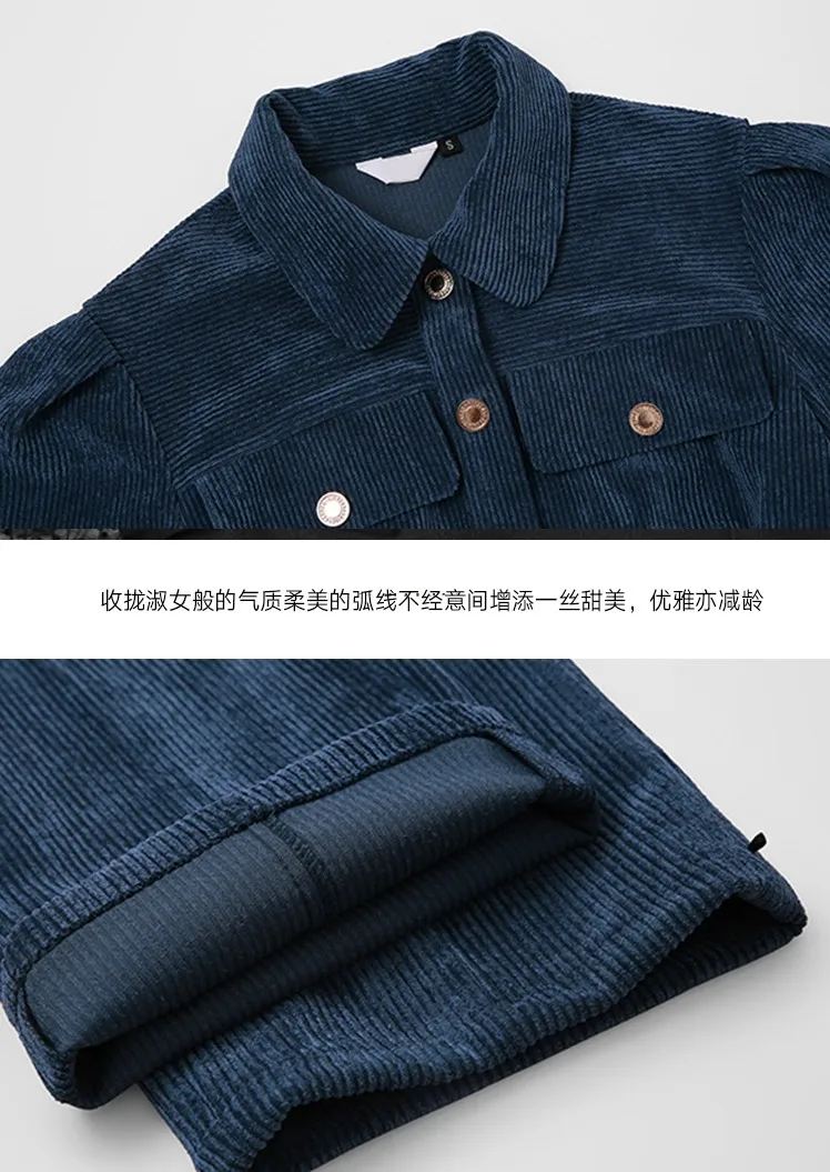 Женский вельветовый комбинезон винтажный элегантный длинный с отложным