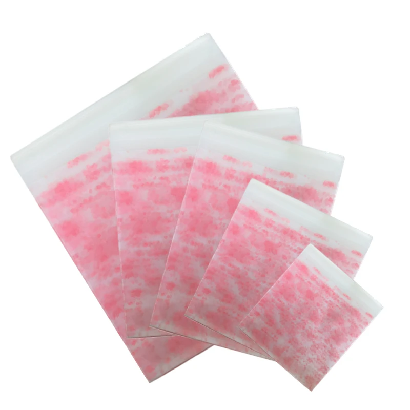 Пакет для печенья и конфет разных размеров 100 шт. самоклеящиеся пластиковые