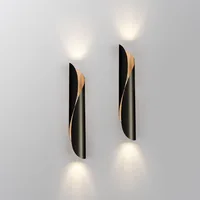 Nordic Aluminum White / Black Plated LED G9 Dual Lights Up Down Emitted Wall Sconces for Corridor Bedground Wall Lamps
