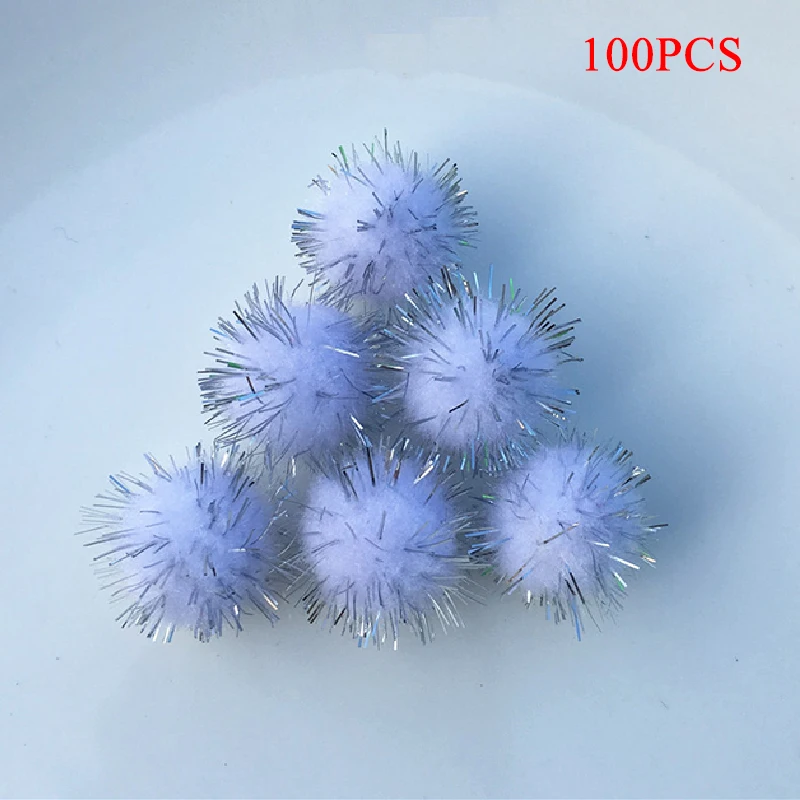 

100 pcs Colorful Pompoms 20 mm for Dolls Garment Handmade Material Soft Fluffy Pom Poms Ball For DIY Kids Toys Accessories