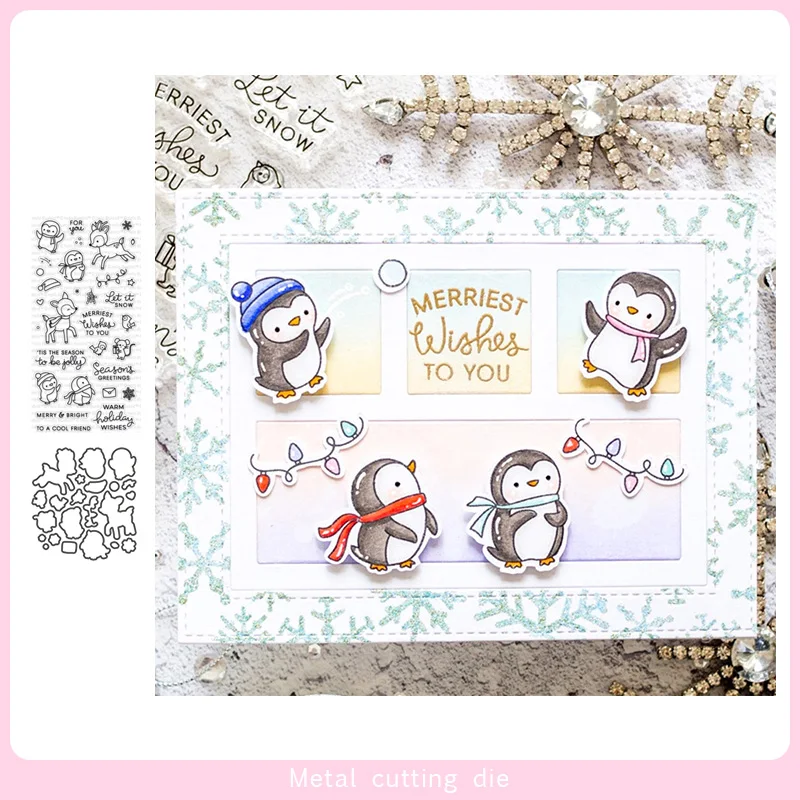 Набор для снежной игры штампы и металлические Вырубные Сделай Сам Скрапбукинг