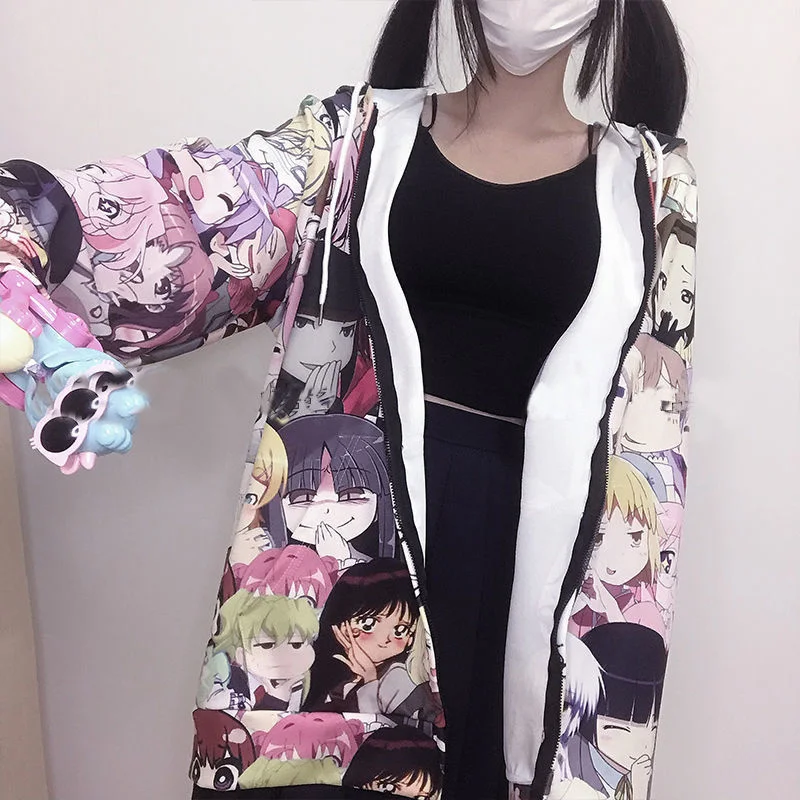 

Новые осенние толстовки с капюшоном из Амина, милые японские женские толстовки в стиле Харадзюку, модные милые толстовки с капюшоном и карм...