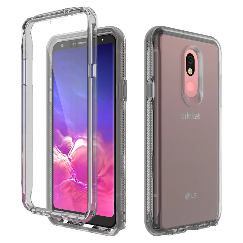 Черный 3 в 1 жесткий чехол для LG G8 ThinQ сверхмощный защитный чехол со встроенным протектором экрана против скольжения для LG Stylo 5 задняя крышка - Цвет: Черный