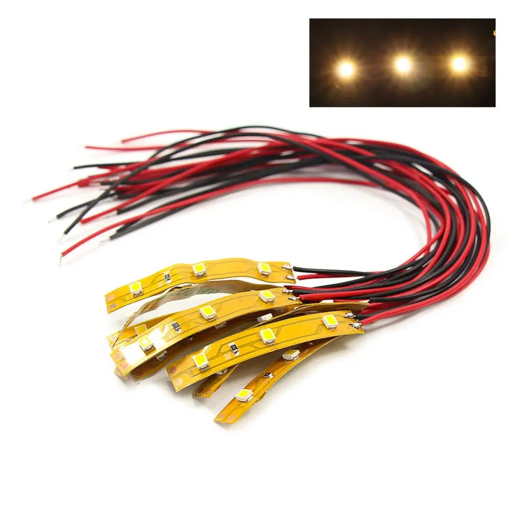 DD03WM 10 шт/20 штук предварительно теплый белый 5 см светильник полосы 3-Leds