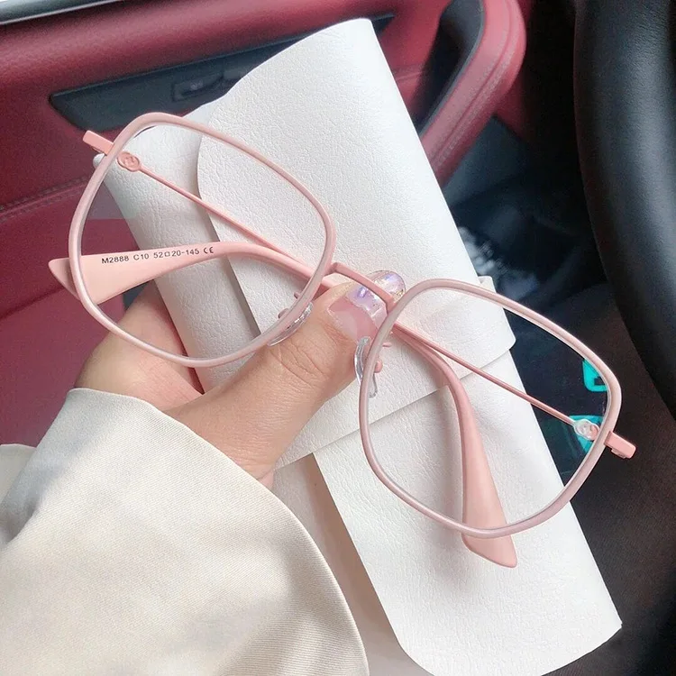 Оправа для компьютерных очков унисекс прозрачная розовая с защитой от