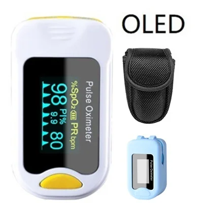 OLED yellow bagcover Пальцевой Пульсоксиметр De Dedo Pulso Oximetro домашний семейный Пульс оксиметр Pulsioximetro пальцевой Пульсоксиметр CE светодиодный O светодиодный - Цвет: OLED yellow bagcover