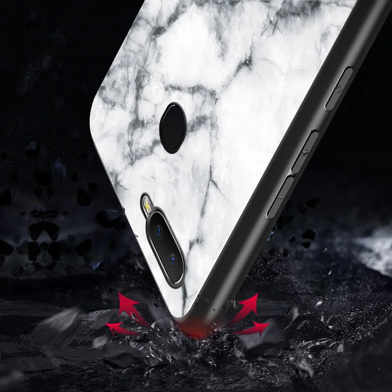 Чехол из закаленного стекла для OPPO F11 F7 F9 A7 A9 reno Z 2 чехол s градиентный мраморный