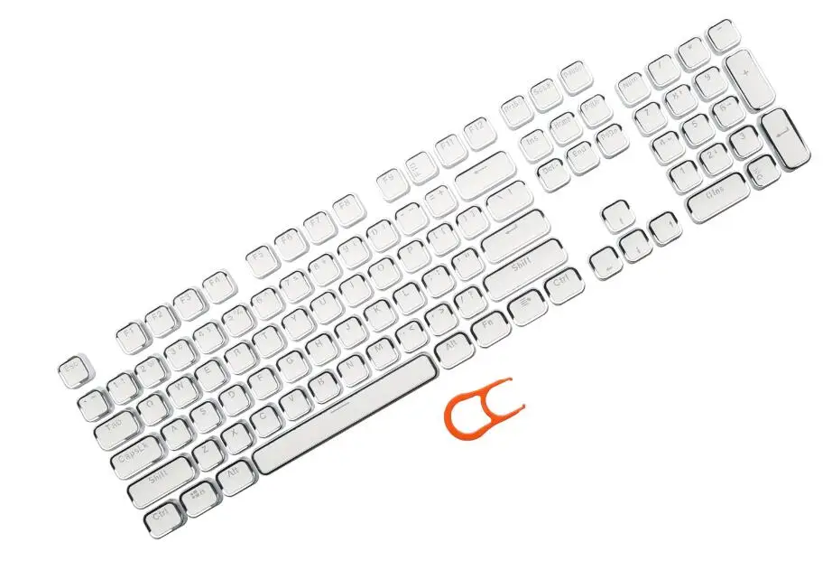 Стимпанк пишущая машинка ключ крышка s для Cherry MX Outemu механическая клавиатура двойная съемка 104 клавиши Металл ощущение PBT ключ крышка - Цвет: Square White