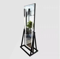 led hairdressing table barber shop special mirror simple cabinet integrated hair salon single double face floor mirror