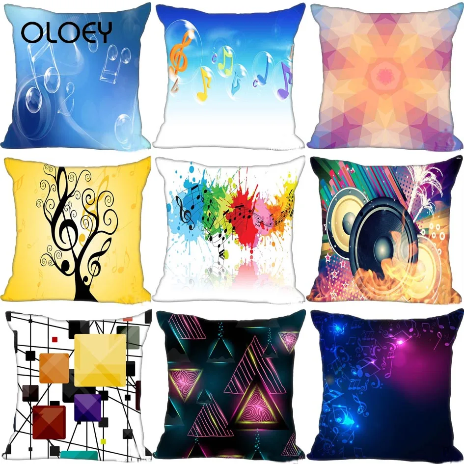 Горячая Распродажа обычный музыкальный слон квадратный чехол для подушки