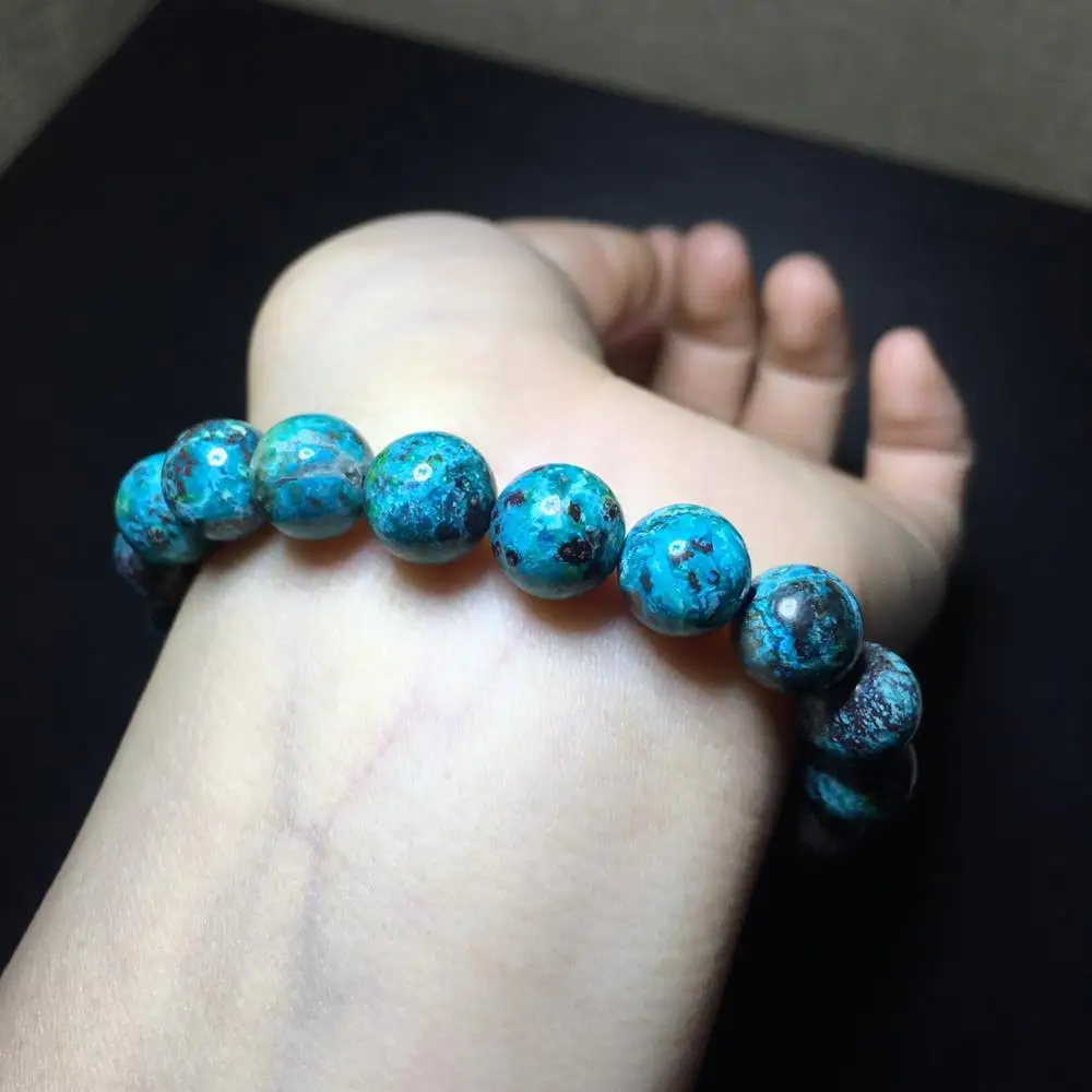 Модный браслет из натурального феникса с бусинами синего камня|Орнаменты| |