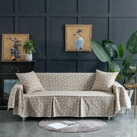 cotton and linen thick fabric sofa cover pastoral style sofa cover living room dust proof combination sofa sofa towel full cover