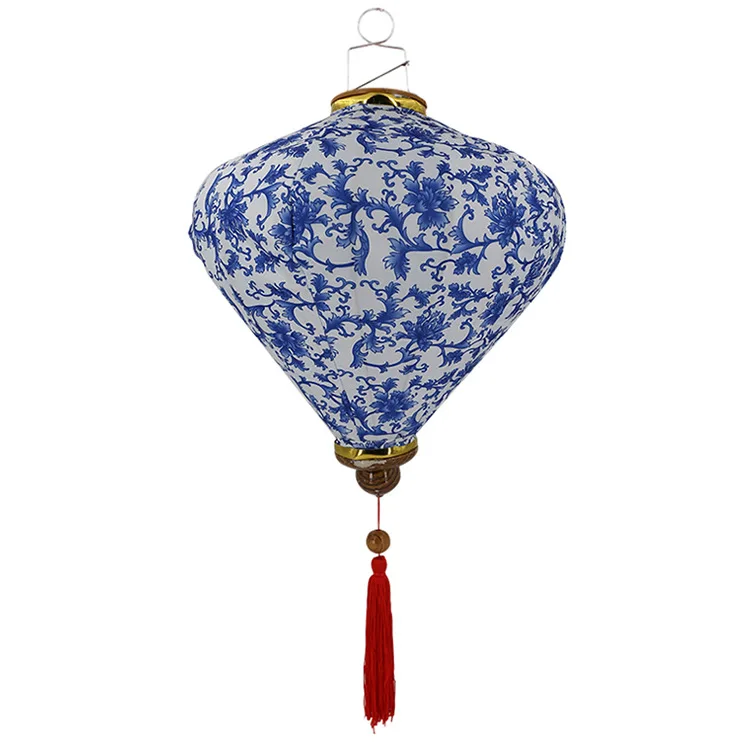 

Китайский синий белый фарфоровый стиль, каменный фонарь, подвесное украшение, уличные живописные пятна, Новогоднее украшение, китайский фо...