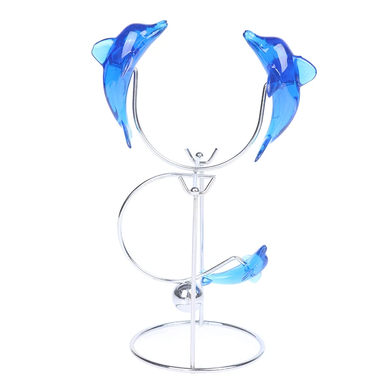 

Blue Dolphins Chasing Balance Pendulum Decompression Toys Aquarium Crafts