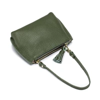 lovely top layer leather girls handbag abrasion resistant real cow skin mini coins cash card holder lady wrist bag
