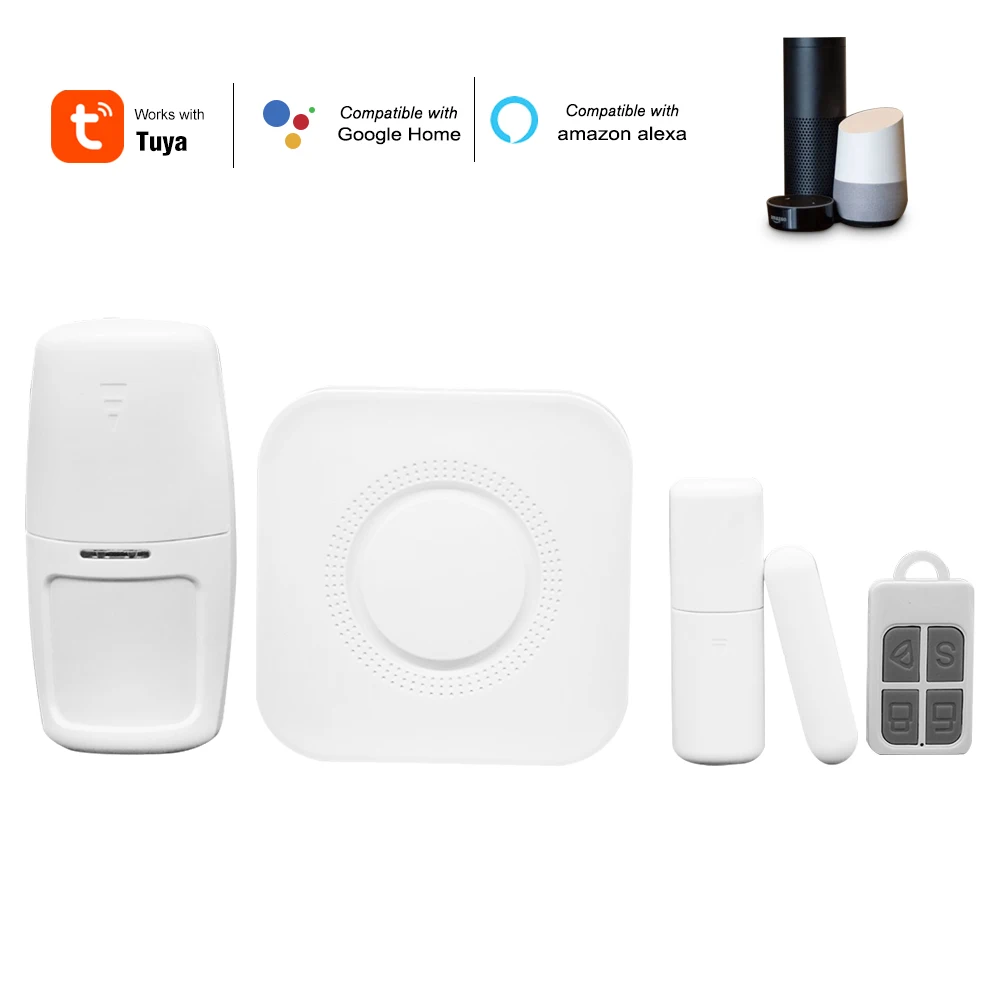 

Wifi Alarm System Smart Home Alarm HostDetector APP/Voice Remote Control Home Burglar Security Alarm System Compatibl with Alexa