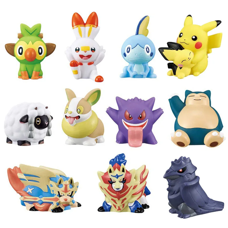 Покемон меч бандаи щит Аниме фигурки конфеты игрушки Пикачу Wooloo Corviknight Zacian Zamazenta Канаки собль скорбанни