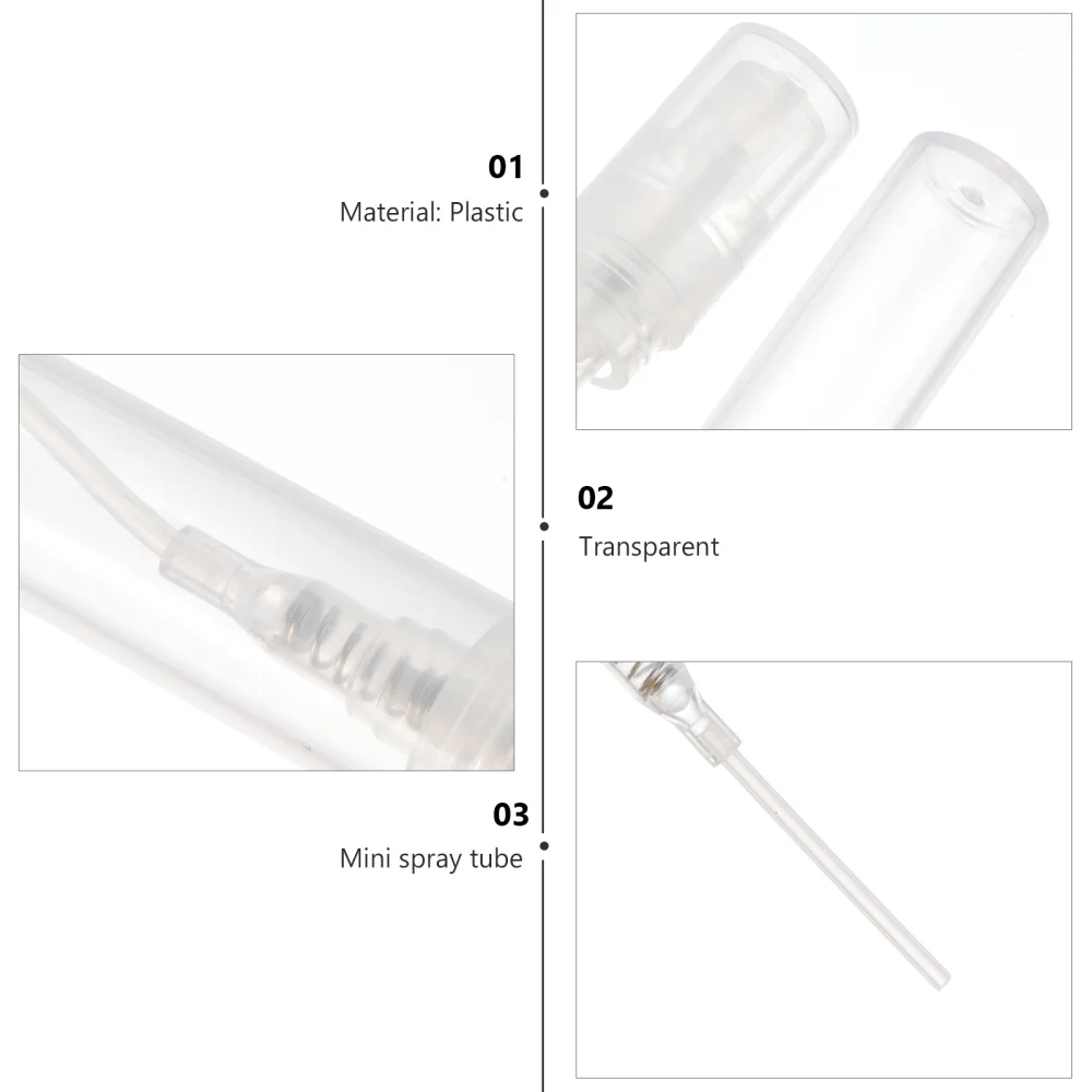 

60pcs Perfume Empty Bottles Mini Spray Bottles Cosmetics Subpackaging Bottles Makeup Sample Containers 3ml