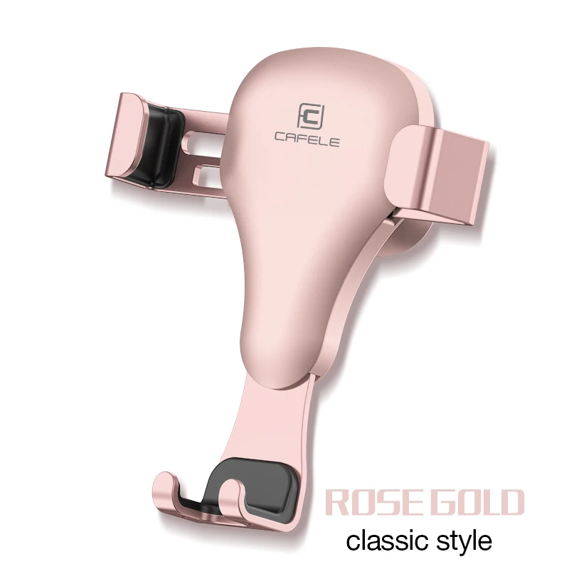 Rose Basic style CAFELE гравитационный реакционный Автомобильный держатель для мобильного телефона с зажимом, автомобильный держатель для iPhone, samsung, huawei, xiaomi - Цвет: Rose Basic style