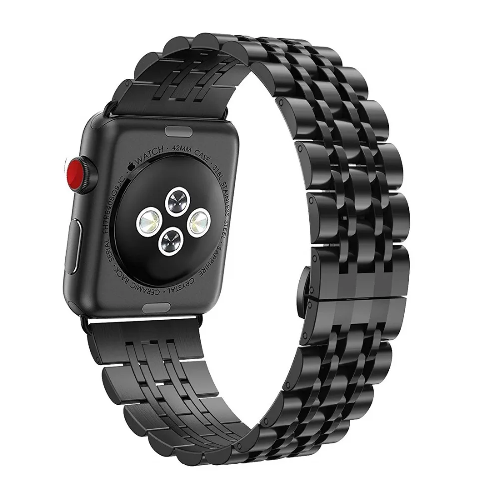Ремешок из нержавеющей стали для Apple Watch band 5 4 44 мм 40 3 браслет iwatch 42 мм/38 аксессуары