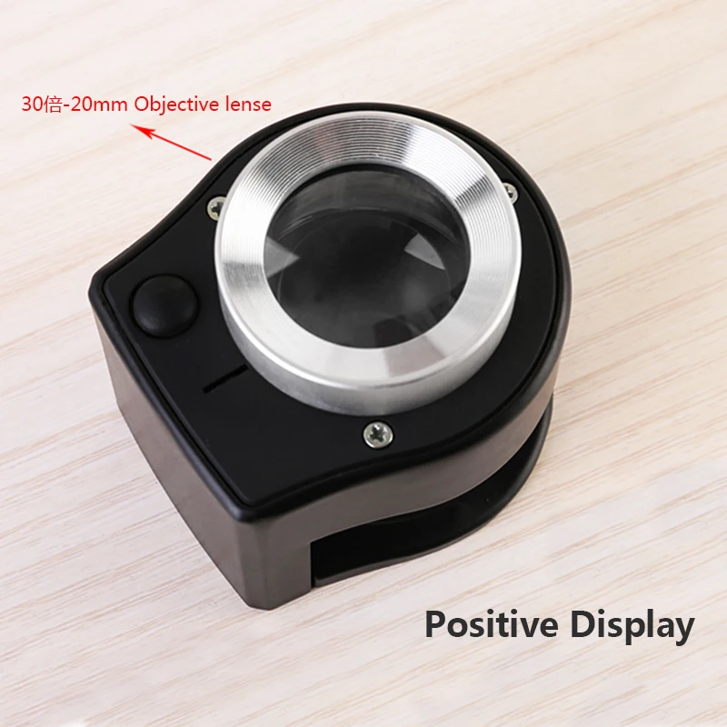Горячая 30X Оптическое стекло объектив лупа полностью металлический тестер для