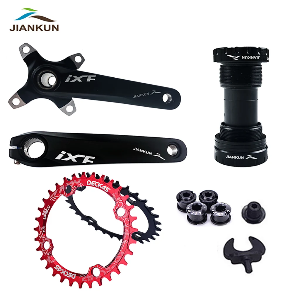 JIANKUN IXF шатун MTB 104BCD цепь 170 мм горный велосипед цепь для дорожного велосипеда кольцо цикл кривошипный набор винт Нижний Кронштейн BB