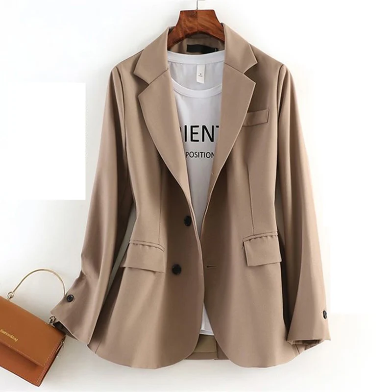 

High Quality Fashion Spring Autumn Single-breasted Jacket Korean Loose Casual Suit Jackets Women Blazers Jackets Work Wear Coat