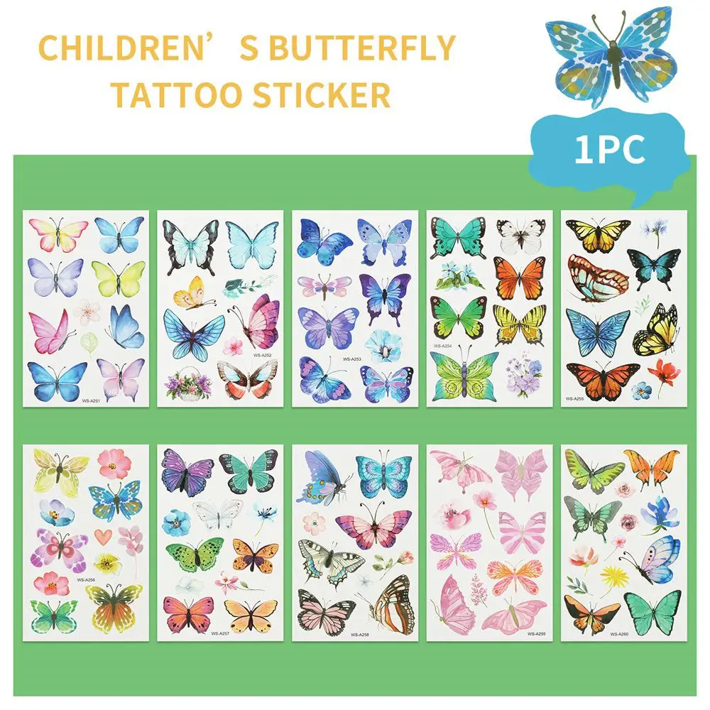 

Декоративные временные татуировки с милым рисунком, водостойкие бабочки, татуировки для детей | Мальчики и девочки | Дети, малыши, подростки