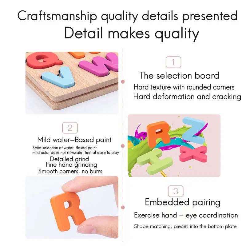 

Children's Early Education Toys Wooden Teaching Alphanumeric Learning Early Education Children's Wooden Toy