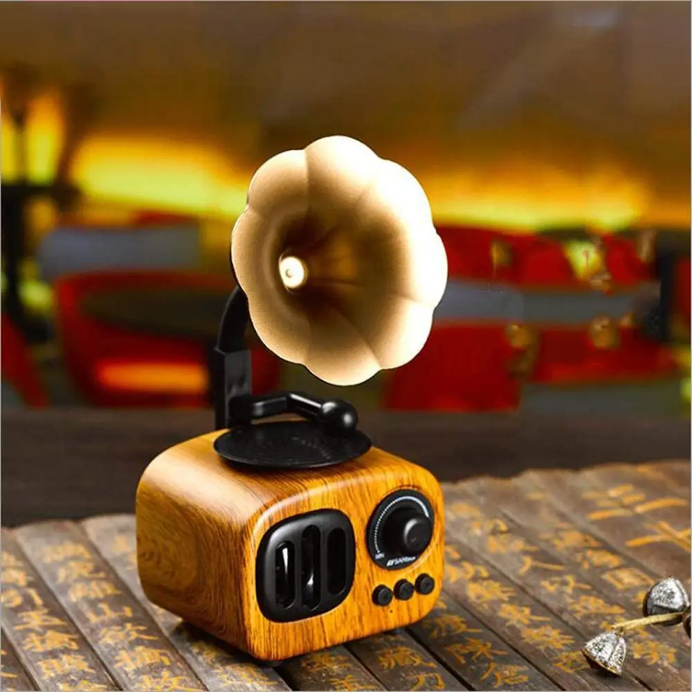 Портативная Bluetooth колонка беспроводная стереоколонка в стиле ретро с высоким