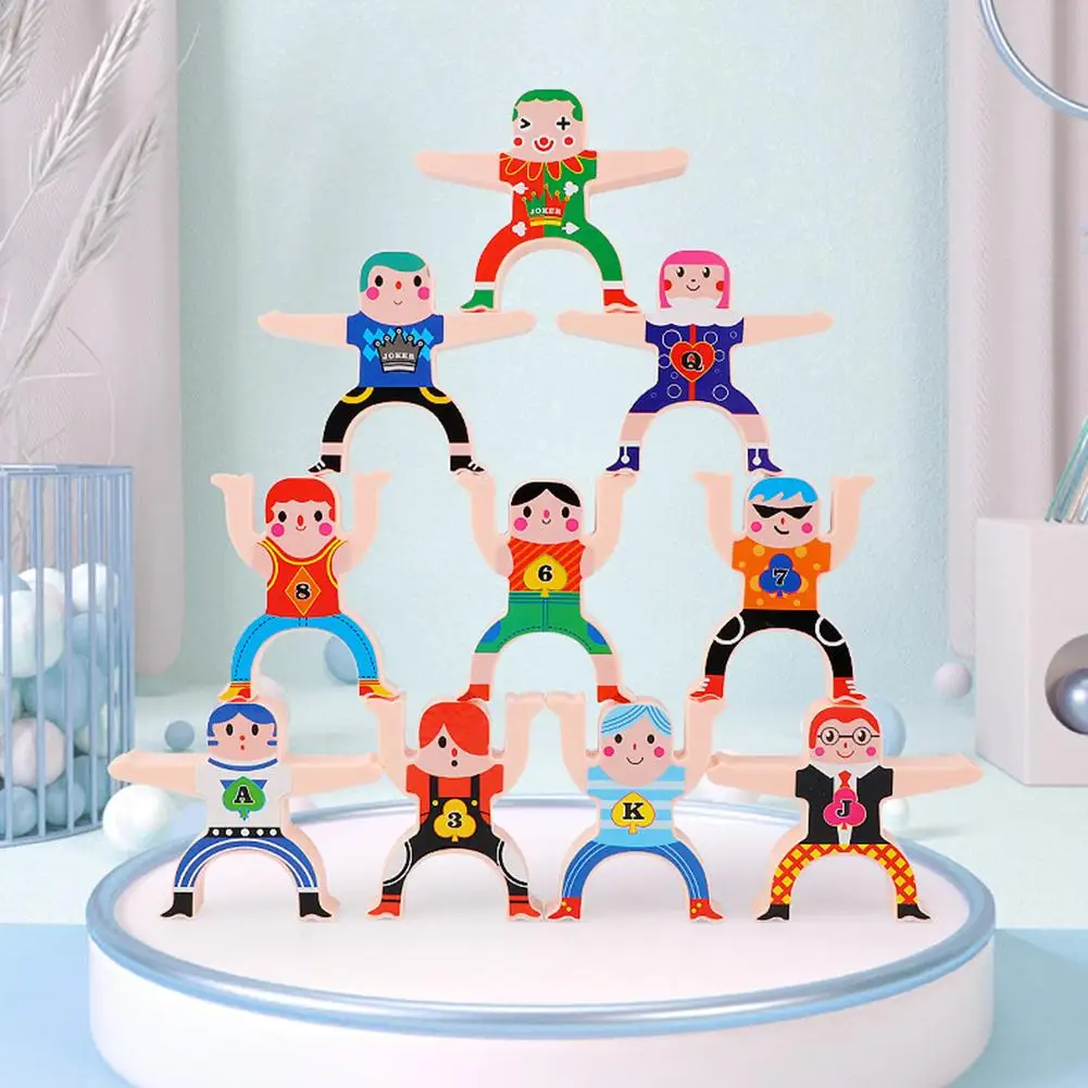 16 шт. милые фигурки строительные блоки для детей головоломка баланс игры