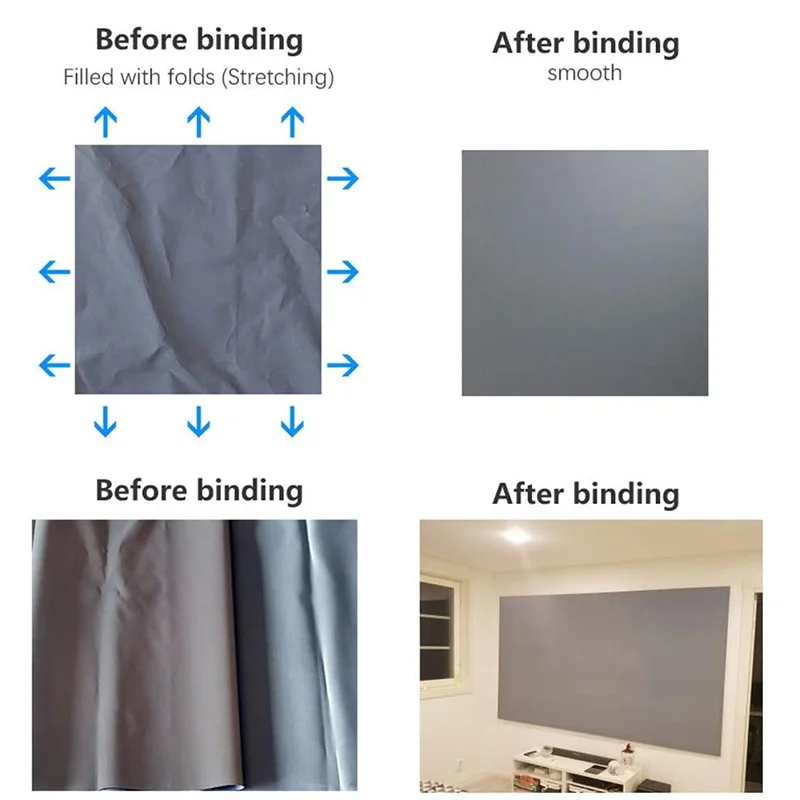 Новый анти-светильник складной проектор Экран HD Домашний кинотеатр 60-130 дюймов 16:9