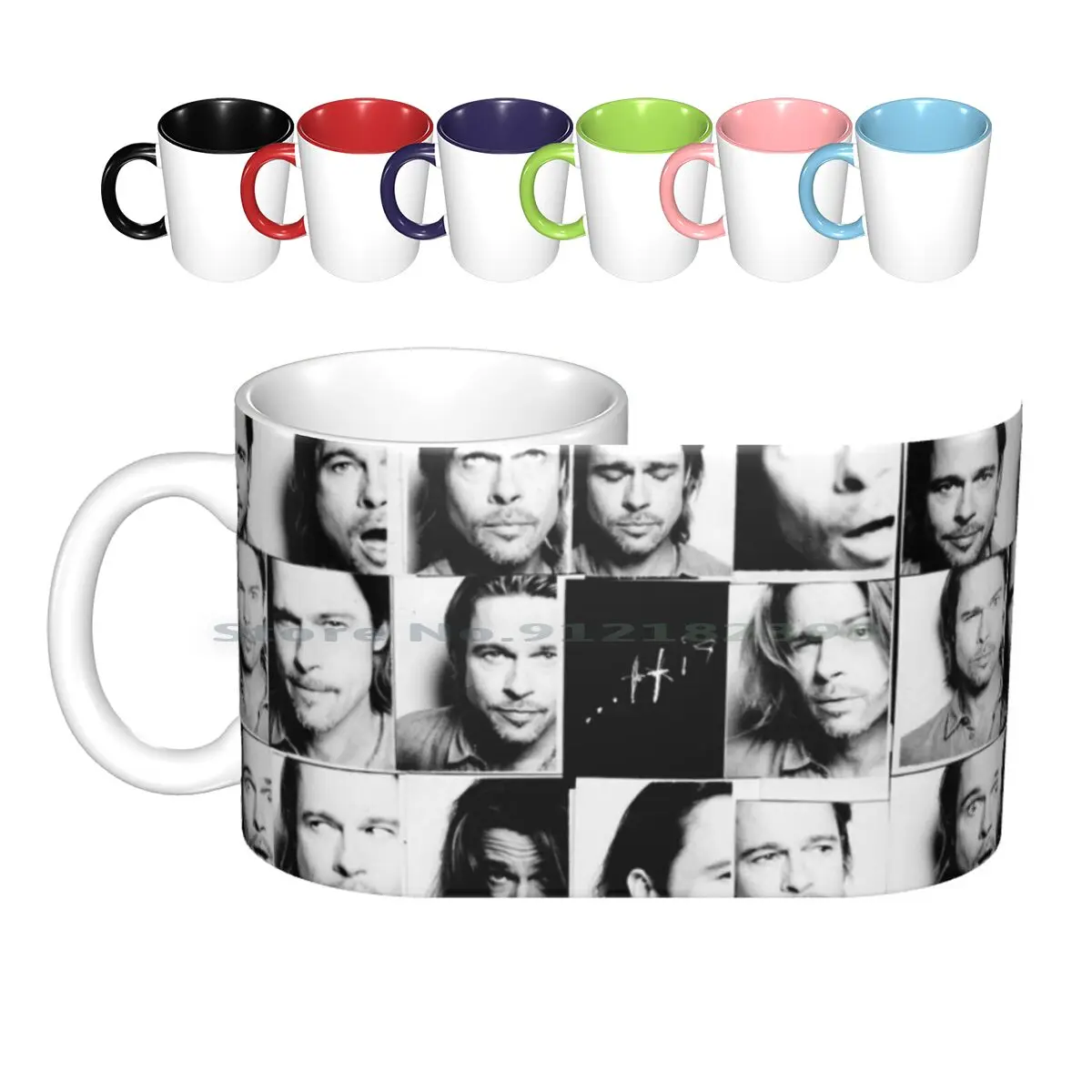 

The Face Collection Ceramic Mugs Coffee Cups Milk Tea Mug Brad Pitt Brad Pitt Young Brad Pitt Actor 2021 Popular Actor Brad