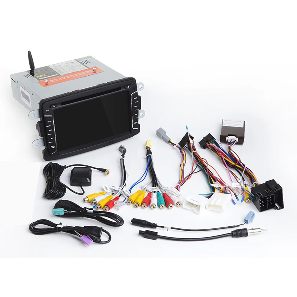 Автомобильный мультимедийный проигрыватель DSP Chip IPS Android 10 GPS для Dacia Sandero Duster Captur