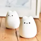 Светодиодный ночсветильник для детской комнаты, силиконовая лампа с сенсорным датчиком, в виде кошки, меняющее цвет, украшение для комнаты, праздничный подарок