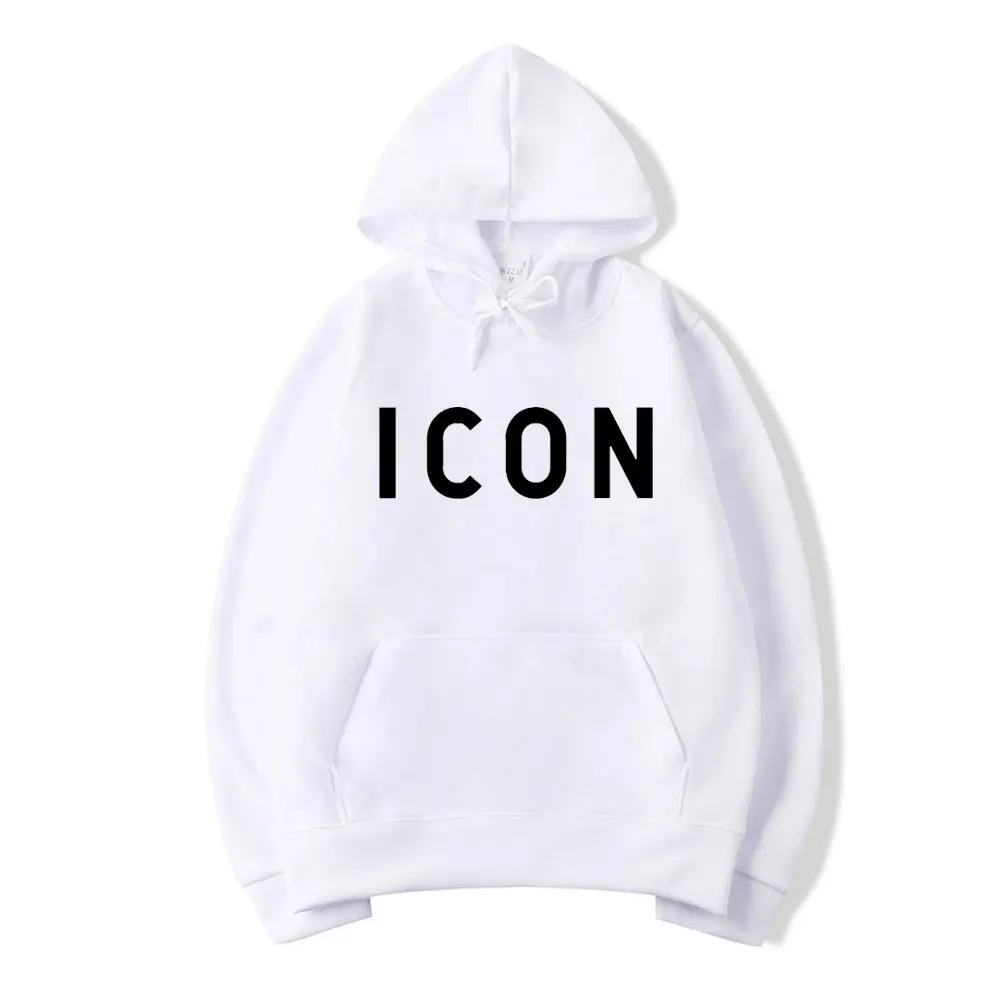 Мужская толстовка с капюшоном Icon модная повседневная в стиле хип-хоп принтом