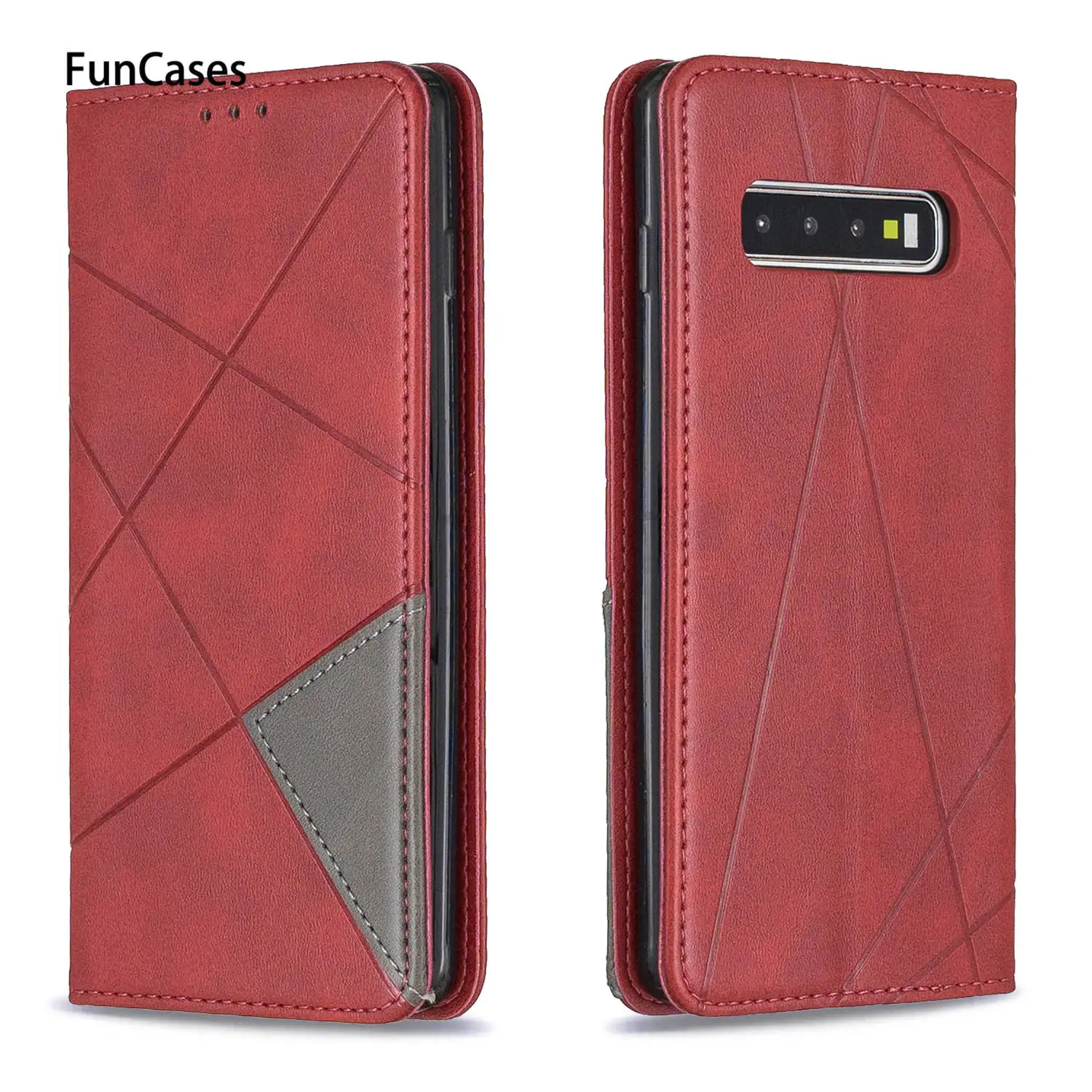 Чехол бумажник из искусственной кожи в стиле ретро для estojo samsung S10 Plus новые чехлы с