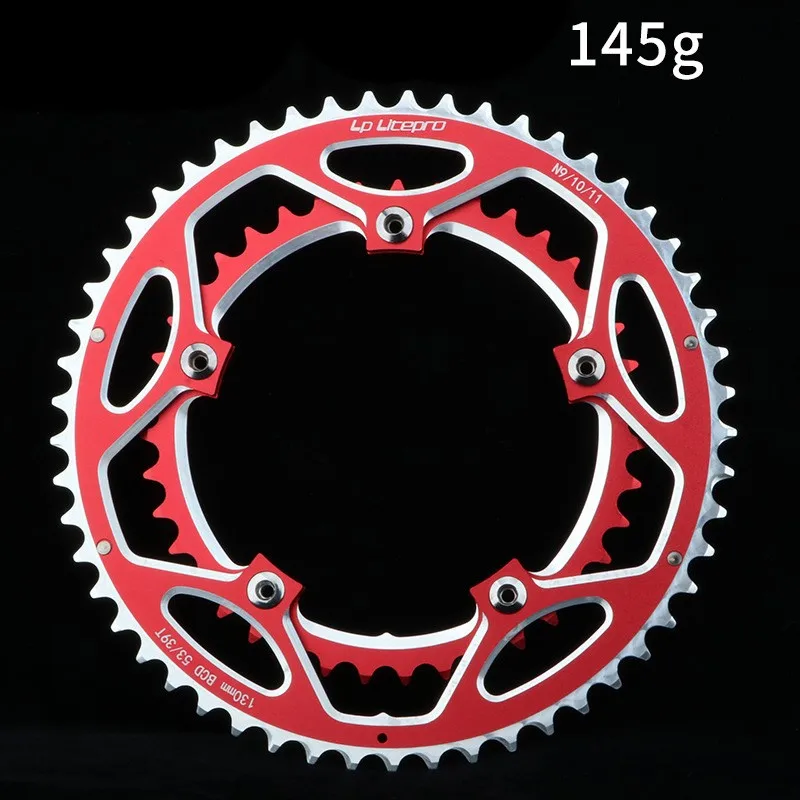 1PC Litepro Road Bike Double Disc Gear 53t-39t Folding Chain Wheel Aluminum Alloy 53-59 Teeth Cycling Accessory | Спорт и