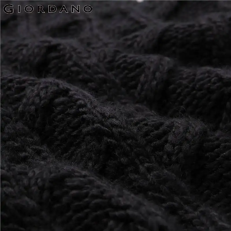 Джордано Для женщин кабель свитер Элегантный Шерсть s трикотажный пуловер теплый