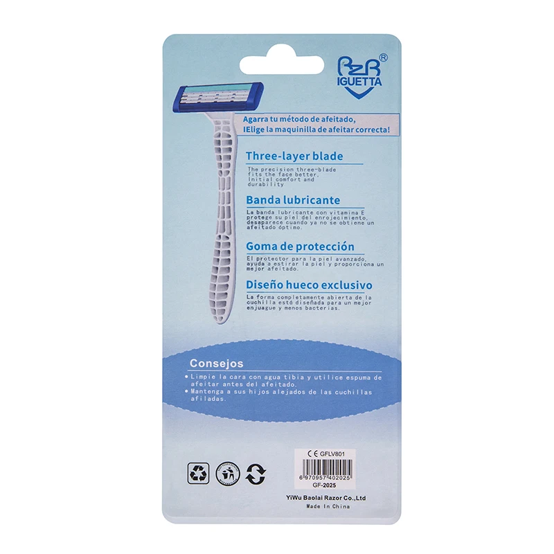 

IGUETTA New 2 Packs of Shaving Knives Convenient Pack Men and Women Armpit Hair Repair KnifeLeg Hair Privacy for Whole Body