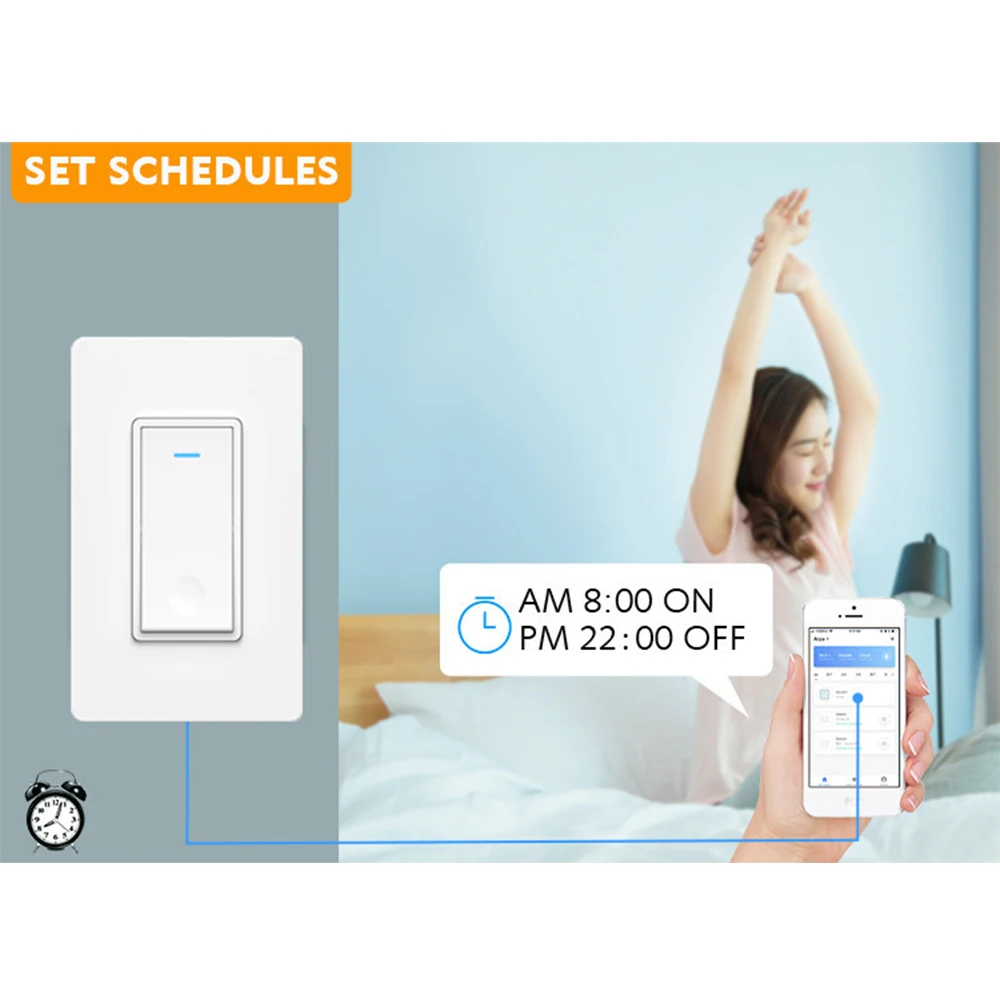 Семья нажатием одной кнопки умный переключатель Wi Fi Мобильный телефон Remote