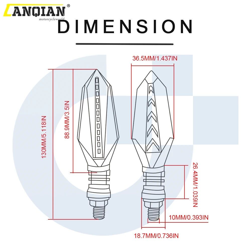 Мотоцикл поворота светильник хвост мигалка светодиодный поворотник (указатель