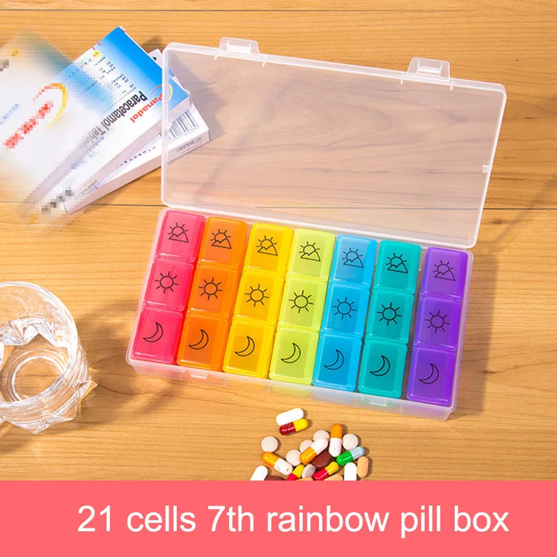 Ящик для хранения таблеток Медицина Чехол 7 дней Органайзер 28 отсеков в 4 раза