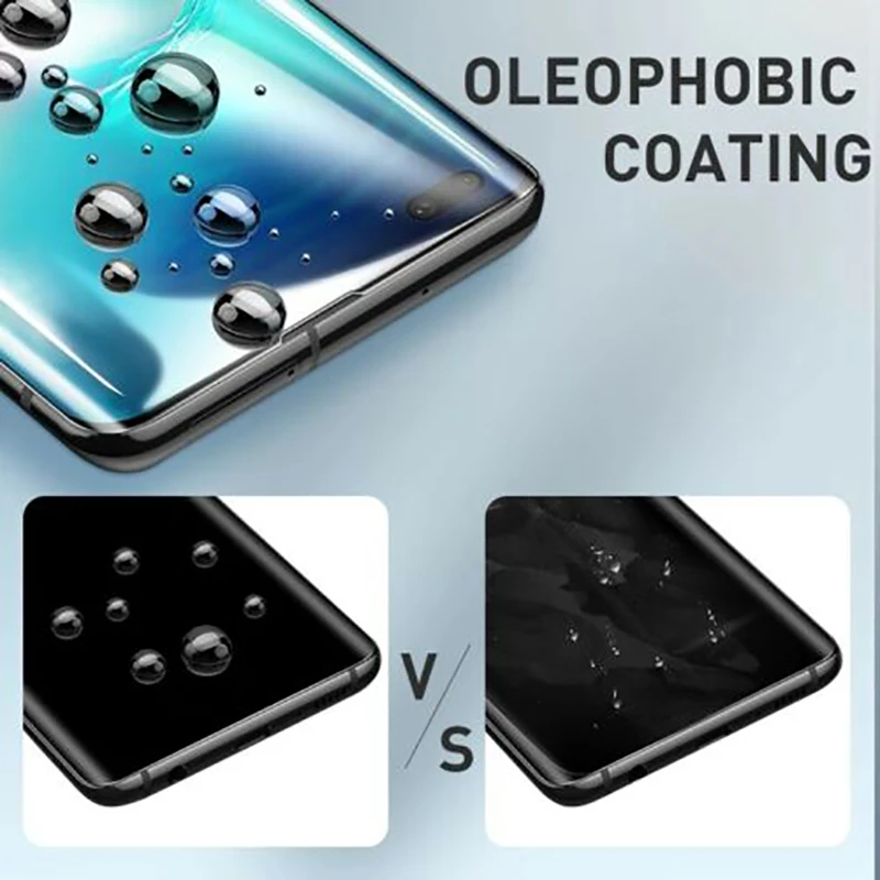 

UGI UV Tempered Glass Full Cover Screen Liquid UV Glue Protector For Samsung S8 S9 PLUS NOTE 10 20 S10 S10E S105G S20 PLUS ULTRA