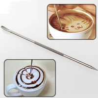 1pcs cappuccino espresso coffee decorating latte art pen tamper needle creative high quality tools