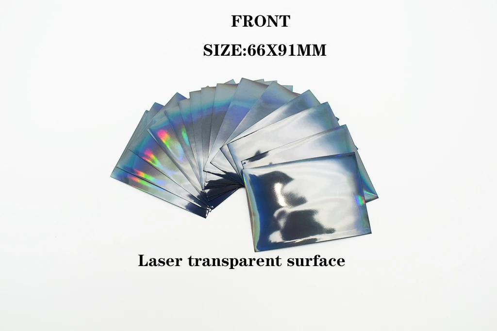 200 шт./лот радужные лазерные черные карточки защитные из фольги для торговых карт