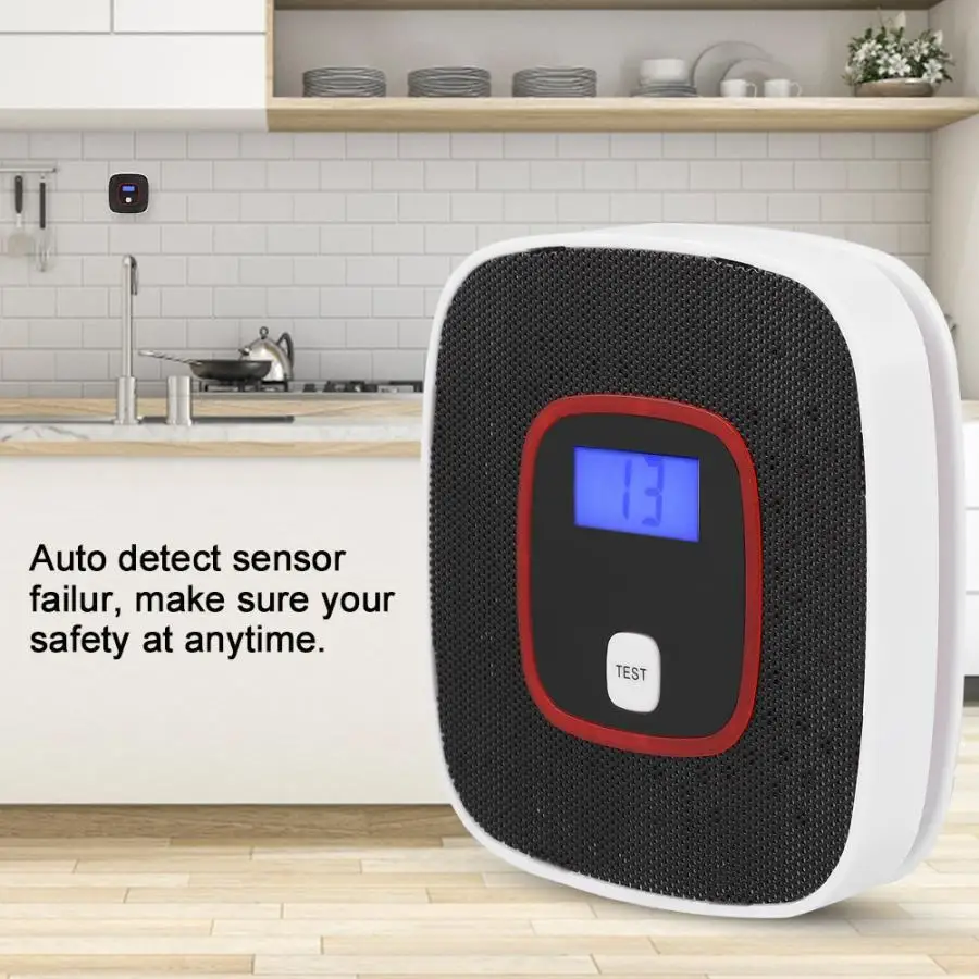 LCD CO Carbon Monoxide Detector Alarm Sensor Poisoning Gas Analyzer Human Voice Prompt Tester Hot Sale | Безопасность и защита