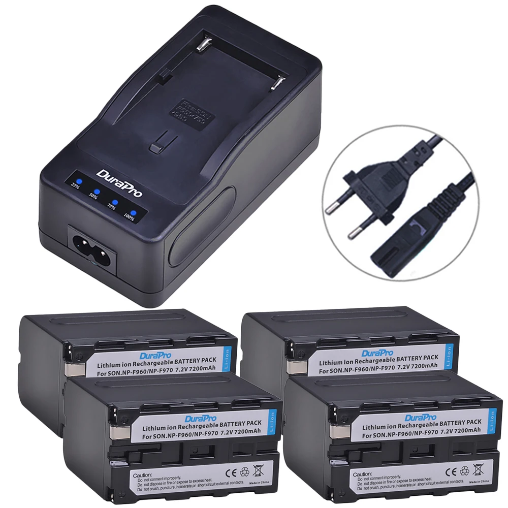 

Camera Battery NP-F960 NP-F970 Battery LED Power Indicator + LCD Single Impulse Charger For Sony NP-F550 NP-F770 NP-F750 F970